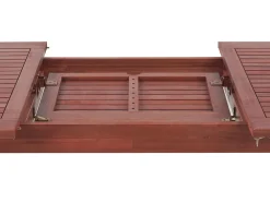 Shop Beliani 6-Istuttava Akaasiapuinen Ulkoruokailuryhma Harmailla Pehmusteilla Toscana