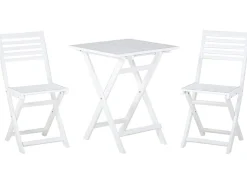 Ulkokalusteet<Beliani 2-Istuttava Bistrosetti Akaasia Valkoinen Fiji