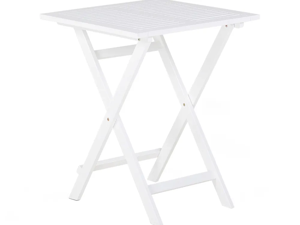 Ulkokalusteet<Beliani 2-Istuttava Bistrosetti Akaasia Valkoinen Fiji