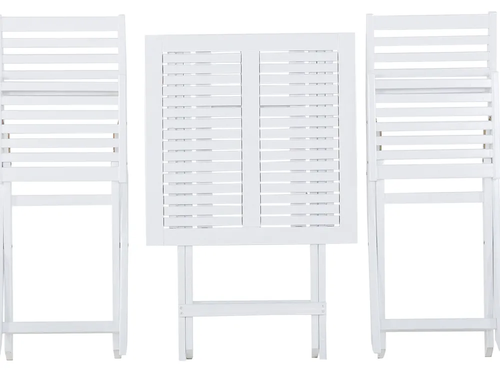 Ulkokalusteet<Beliani 2-Istuttava Bistrosetti Akaasia Valkoinen Fiji