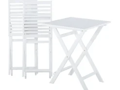 Ulkokalusteet<Beliani 2-Istuttava Bistrosetti Akaasia Valkoinen Fiji