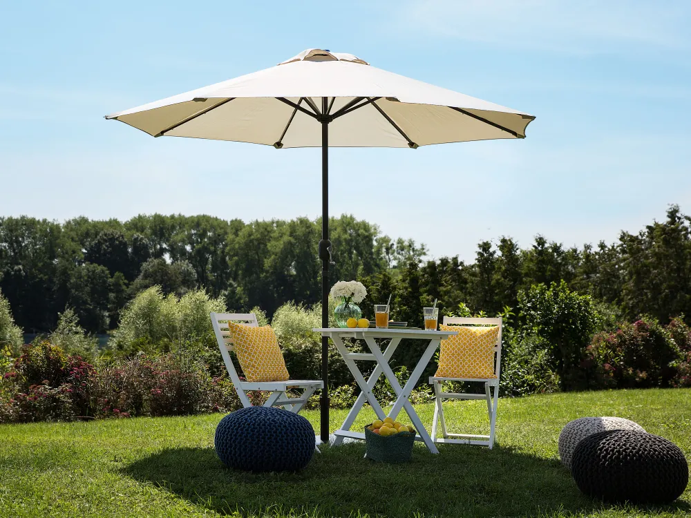 Ulkokalusteet<Beliani 2-Istuttava Bistrosetti Akaasia Valkoinen Fiji