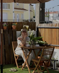 Ulkokalusteet<Beliani 2-Istuttava Bistrosetti Akaasia Vaalea Puu Fiji