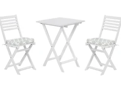 Ulkokalusteet<Beliani 2-Istuttava Bistrosetti Akaasia Valkoinen/Mintunvihrea Fiji