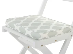 Ulkokalusteet<Beliani 2-Istuttava Bistrosetti Akaasia Valkoinen/Mintunvihrea Fiji