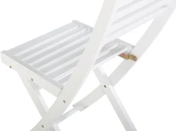 Ulkokalusteet<Beliani 2-Istuttava Bistrosetti Akaasia Valkoinen/Keltainen Fiji