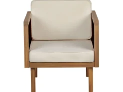 Ulkokalusteet<Beliani 2-Istuttava Bistrosetti Akaasiapuu Valkoinen Baratti