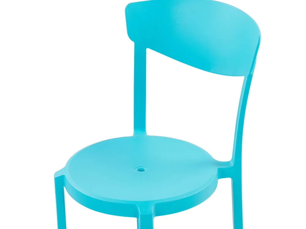 Shop Beliani 2-Istuttava Bistrosetti Muovi Turkoosi/Valkoinen Sersale/Vieste