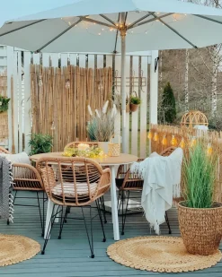 Cheap Beliani 2-Istuttava Bistrosetti Polyrottinki Luonnonvari Tropea Ii