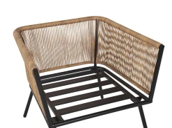 Ulkokalusteet<Beliani 2-Istuttava Bistrosetti Polyrottinki Vaaleanruskea Gargano