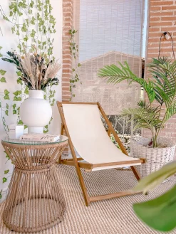 Clearance Beliani 2-Istuttava Bistrosetti Polyrottinki Luonnonvari Trestina