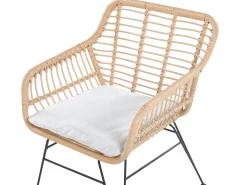 Clearance Beliani 2-Istuttava Bistrosetti Polyrottinki Luonnonvari Trestina