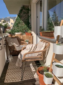 Clearance Beliani 2-Istuttava Bistrosetti Polyrottinki Luonnonvari Trestina