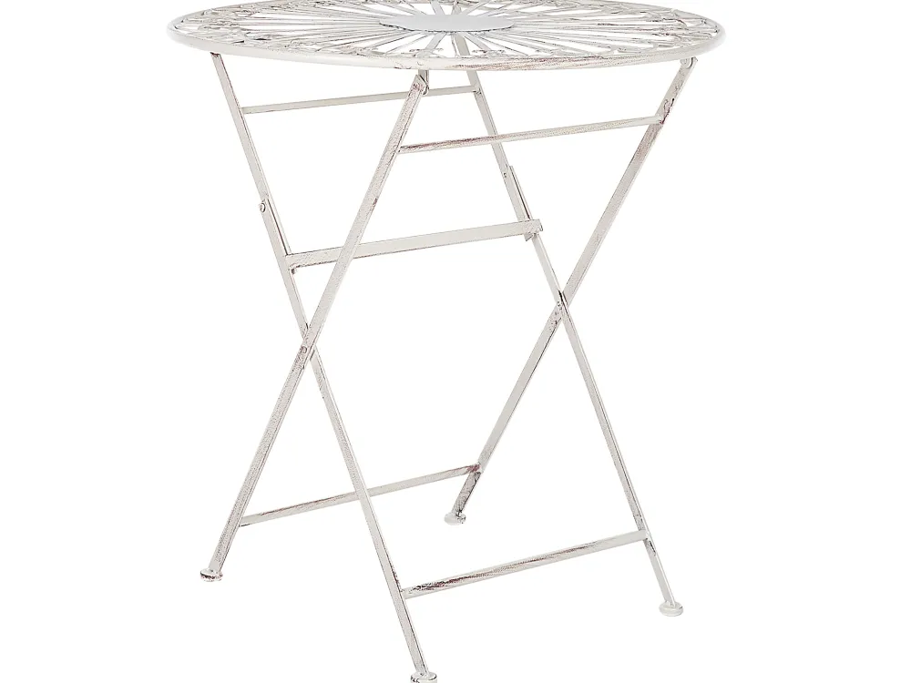 Clearance Beliani 2-Istuttava Bistrosetti Rauta Valkoinen Scafa