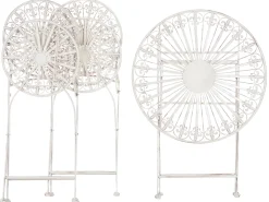 Clearance Beliani 2-Istuttava Bistrosetti Rauta Valkoinen Scafa