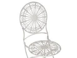 Clearance Beliani 2-Istuttava Bistrosetti Rauta Valkoinen Scafa