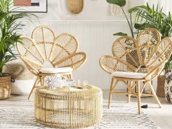 Hot Beliani 2-Istuttava Bistrosetti Rottinki Luonnonvari Florentine/Limni