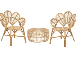 Ulkokalusteet<Beliani 2-Istuttava Bistrosetti Rottinki Luonnonvari Florentine Ii/Limni