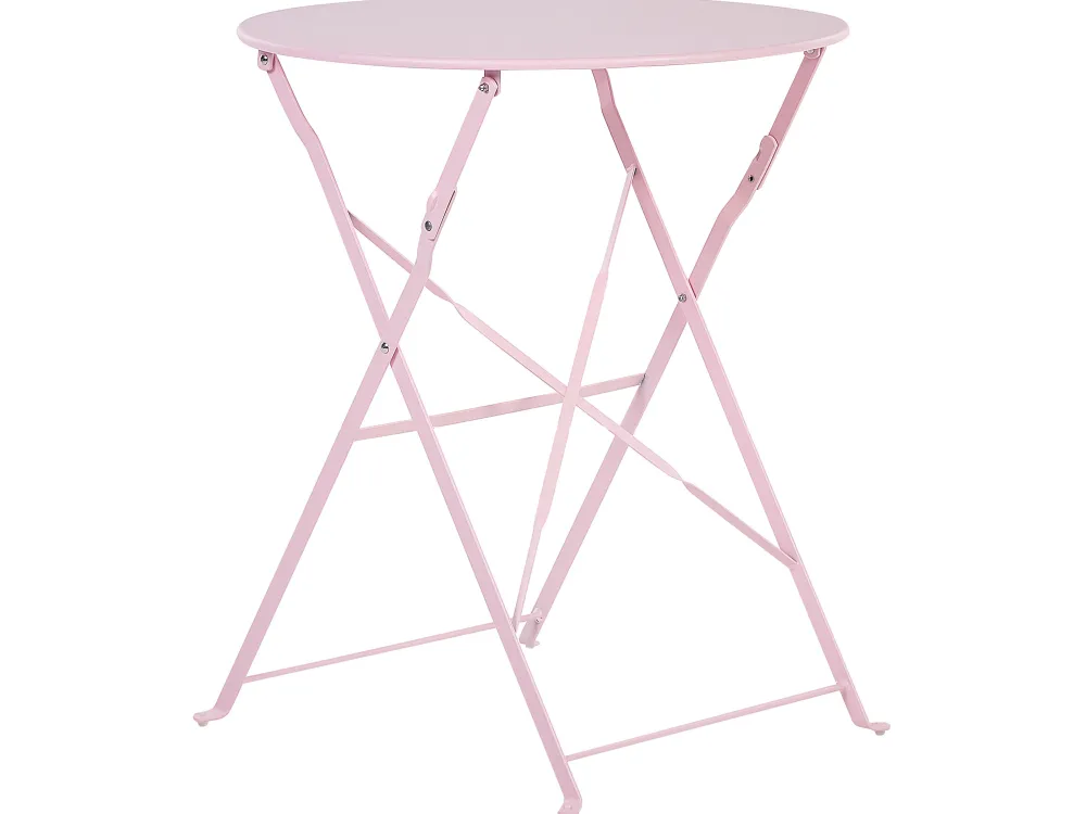 Ulkokalusteet<Beliani 2-Istuttava Bistrosetti Teras Pastellipinkki Fiori