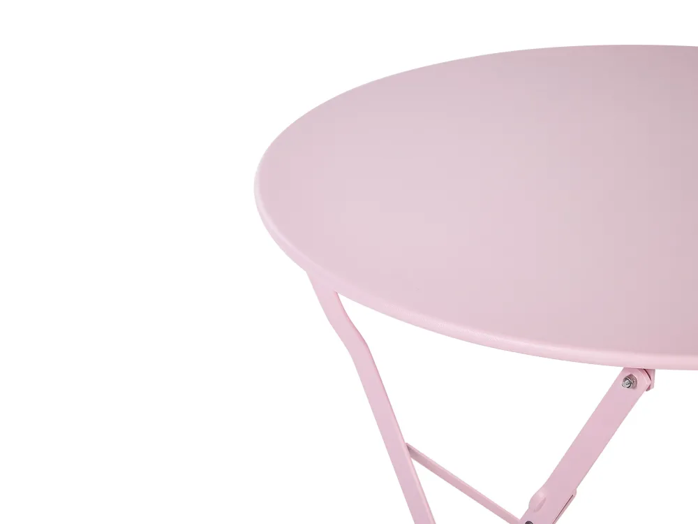 Ulkokalusteet<Beliani 2-Istuttava Bistrosetti Teras Pastellipinkki Fiori