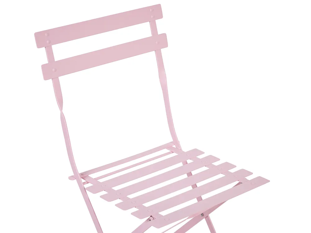 Ulkokalusteet<Beliani 2-Istuttava Bistrosetti Teras Pastellipinkki Fiori