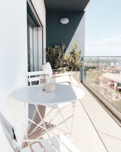 Ulkokalusteet<Beliani 2-Istuttava Bistrosetti Teras Valkoinen Fiori