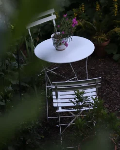 Ulkokalusteet<Beliani 2-Istuttava Bistrosetti Teras Valkoinen Fiori