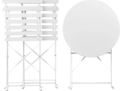 Ulkokalusteet<Beliani 2-Istuttava Bistrosetti Teras Valkoinen Fiori