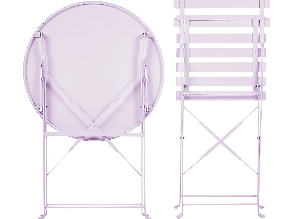 Ulkokalusteet<Beliani 2-Istuttava Bistrosetti Teras Violetti Fiori