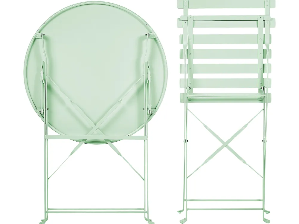 Ulkokalusteet<Beliani 2-Istuttava Bistrosetti Teras Mintunvihrea Fiori