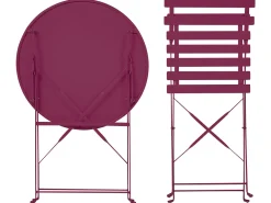 Online Beliani 2-Istuttava Bistrosetti Teras Viininpunainen Fiori