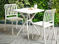 Shop Beliani 2-Istuttava Bistrosetti Valkoinen Sersale