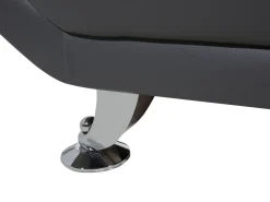 Store Beliani 3-Istuttava Harmaa Keinonahkainen Sohva Leira