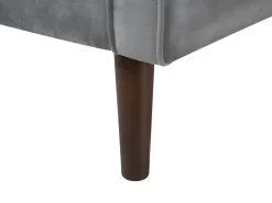 Sohvat<Beliani 3-Istuttava Harmaa Samettisohva Lokka