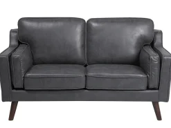 Flash Sale Beliani 2-Istuttava Harmaa Tekonahkainen Sohva Lokka