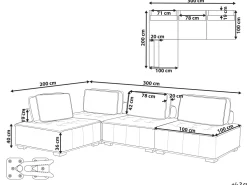 Flash Sale Beliani 4-Istuttava Kulmamoduulisohva Beige Tibro