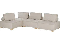 Flash Sale Beliani 4-Istuttava Kulmamoduulisohva Beige Tibro