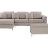 Shop Beliani 5-Istuttava Kulmasohva Ja Rahi Kangas Oikeak. Beige Oslo