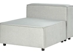 Sohvat<Beliani 3-Istuttava Kulmasohva Ja Rahi Pellava Vasenk. Vaaleanharmaa Aprica