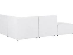 Store Beliani 3-Istuttava Kulmasohva Ja Rahi Vakosametti Vasenk. Luonnonvalkoinen Lemvig