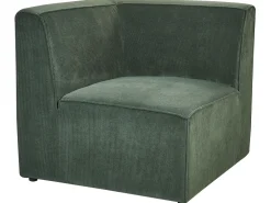 Flash Sale Beliani 3-Istuttava Kulmasohva Ja Rahi Vakosametti Vasenk. Tummanvihrea Lemvig