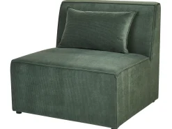 Flash Sale Beliani 3-Istuttava Kulmasohva Ja Rahi Vakosametti Vasenk. Tummanvihrea Lemvig