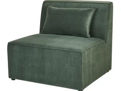 Sohvat<Beliani 4-Istuttava Kulmasohva Ja Rahi Vakosametti Oikeak. Tummanvihrea Lemvig