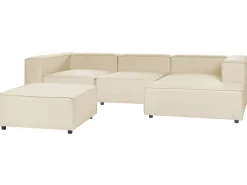 Hot Beliani 3-Istuttava Kulmasohva Ja Rahi Pellava Vasenk. Beige Aprica