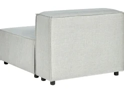 Cheap Beliani 3-Istuttava Kulmasohva Ja Rahi Pellava Oikeak. Vaaleanharmaa Aprica