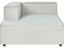 Cheap Beliani 3-Istuttava Kulmasohva Ja Rahi Pellava Oikeak. Vaaleanharmaa Aprica