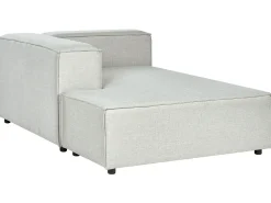 Cheap Beliani 3-Istuttava Kulmasohva Ja Rahi Pellava Oikeak. Vaaleanharmaa Aprica