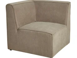 Sohvat<Beliani 5-Istuttava Kulmasohva Ja Rahi Vakosametti Oikeak. Ruskeanharmaa Lemvig