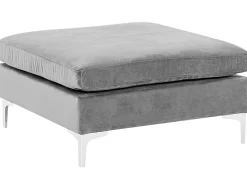 Clearance Beliani 4-Istuttava Kulmasohva Ja Rahi Sametti Oikeak. Harmaa Evja