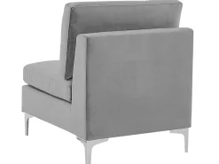 Clearance Beliani 4-Istuttava Kulmasohva Ja Rahi Sametti Oikeak. Harmaa Evja